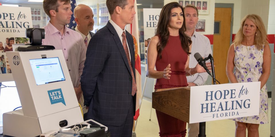 Florida first lady letstalkinteractive telehealth schools