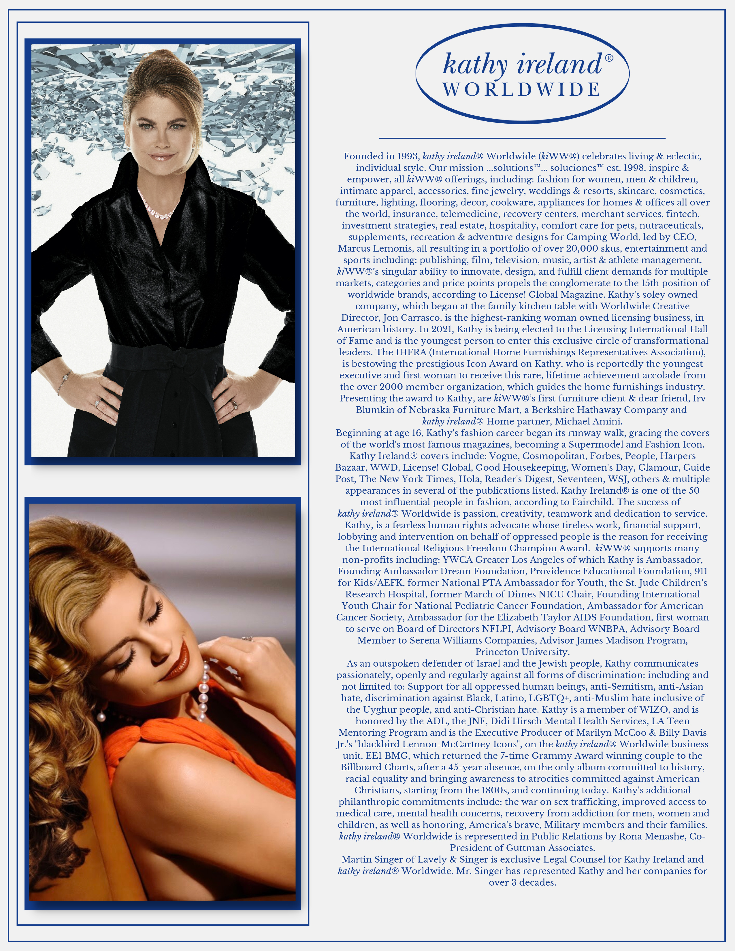 Kathy Ireland Bio